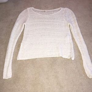 thin white sweater- hollister